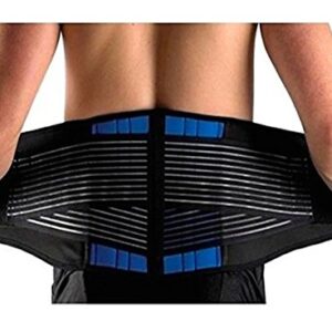 KL Happiness Deluxe Neoprene Double Pull Lumbar Lower Back Support Brace Exercise Belt Size 4XL (48-52”) We Have All Size S - 6XL