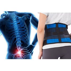 KL Happiness Deluxe Neoprene Double Pull Lumbar Lower Back Support Brace Exercise Belt Size 4XL (48-52”) We Have All Size S - 6XL