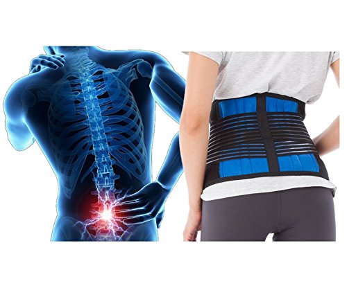 KL Happiness Deluxe Neoprene Double Pull Lumbar Lower Back Support Brace Exercise Belt Size 4XL (48-52”) We Have All Size S - 6XL