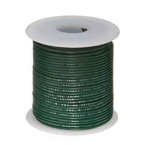 remington industries 22ul1007strgre ul1007 22 awg gauge stranded hook-up wire, 300v, 0.0253" diameter, 100' length, green