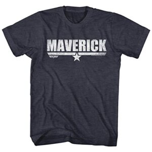 top gun 1980's military action movie vintage style maverick logo adult t-shirt