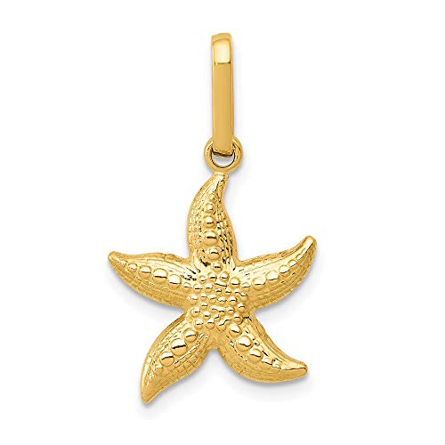 IceCarats 14K Yellow Gold Starfish Necklace Charm Pendant Only