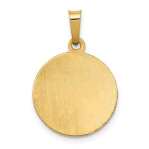 IceCarats 14K Yellow Gold Saint Barbara Medal Necklace Charm Pendant Only