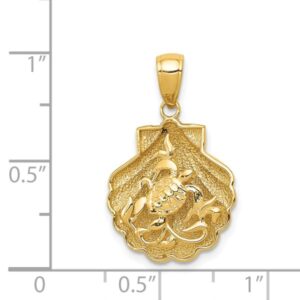 IceCarats 14K Yellow Gold Sea Turtle Shell Necklace Charm Pendant Only