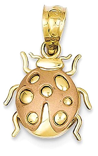 IceCarats 14K Two Tone Gold Ladybug Necklace Charm Pendant Only