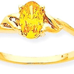 IceCarats 10K Yellow Gold Orange Citrine Ring Gemstone Band November Birthstone Jewelry Size 7.00