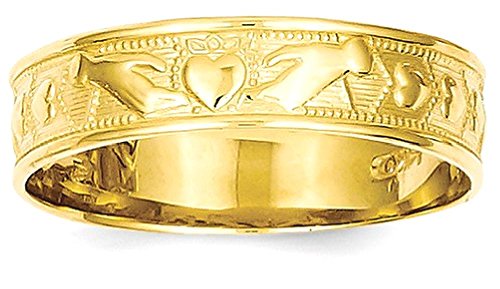 14k Yellow Gold Claddagh Ring Celtic Fine Jewelry For Women Gifts For Her