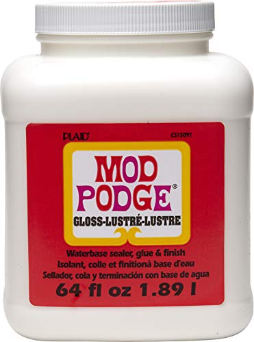 Mod Podge Gloss Sealer, Glue & Finish: All-in-One Craft Solution- Quick Dry, Easy Clean, for Wood, Paper, Fabric & More. Non-Toxic - Craft with Confidence, Made in USA, 64 oz., Pack of 1