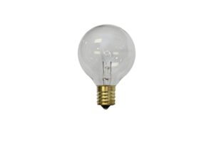 sival - replacement globe light bulb, g50, 7w/130v, e17 (c9) intermediate base, clear, 25 pack (g16-1/2)