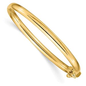 icecarats 14k yellow gold hinged bangle bracelet