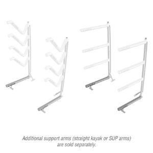 Magma Products, R10-1001 Storage Rack System Base Frame Kayak/SUP Dock Mounted, Polished Stainless Steel