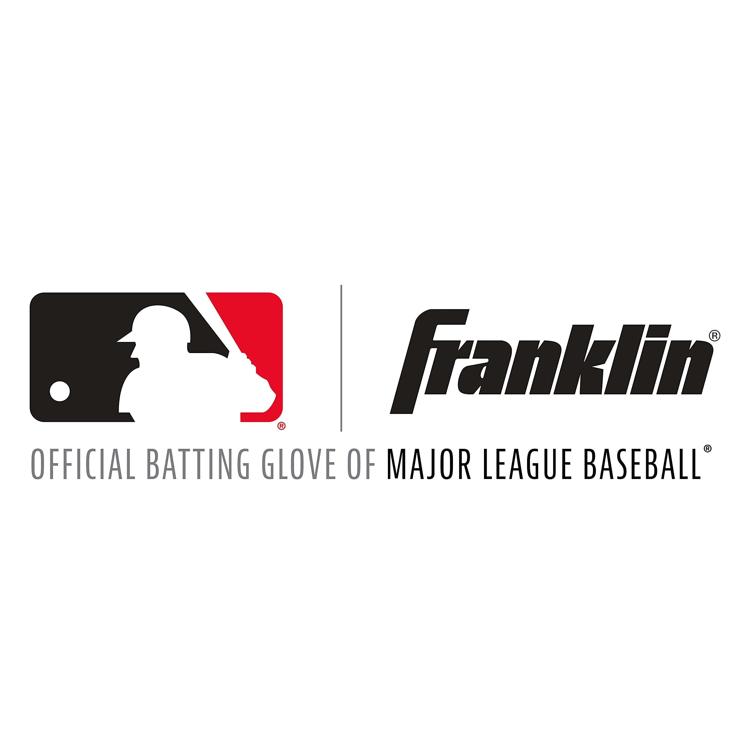 Franklin Sports MLB Adult Shok-Sorb Neo Batting Gloves, White/Black, Large