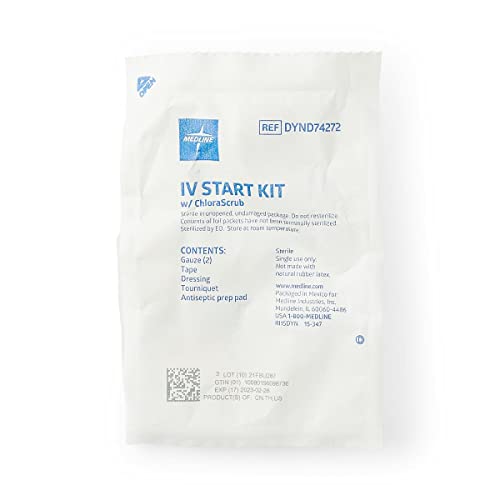 Medline IV Start Kits with Chlorascrub (Pack of 100)