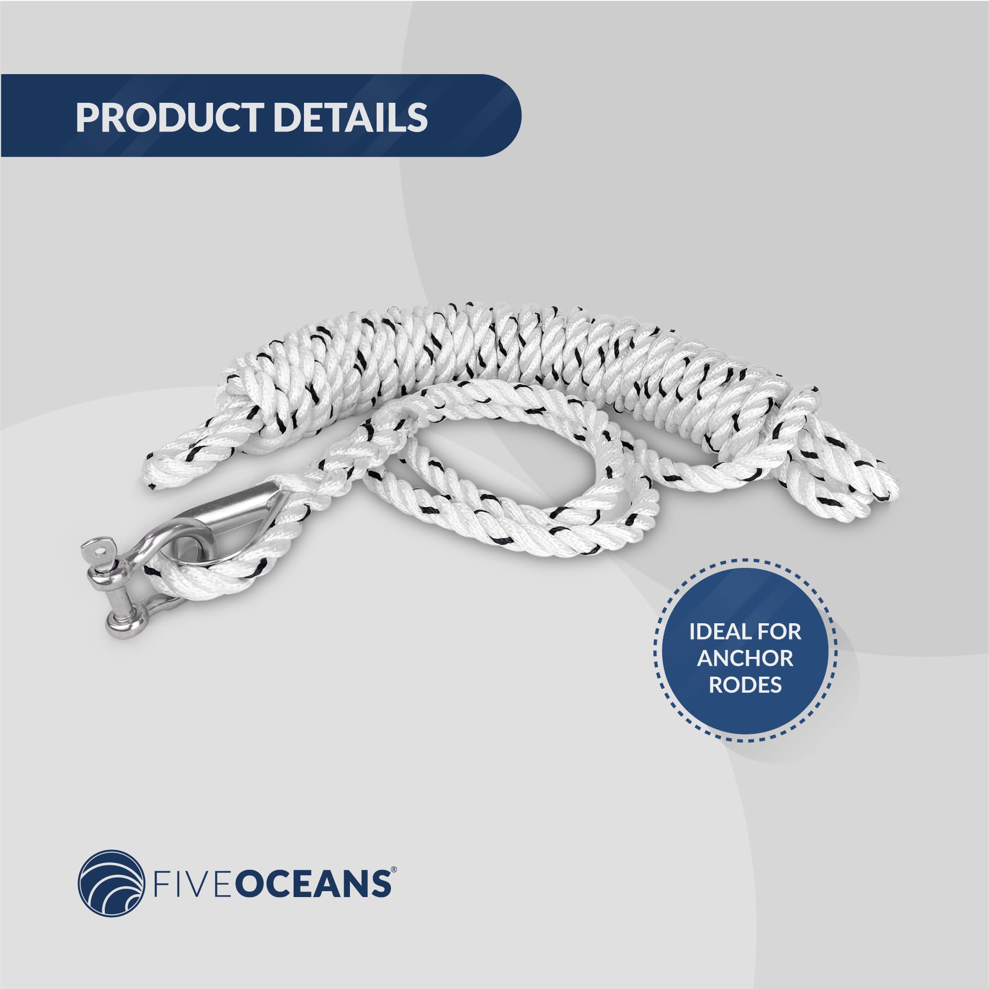 Five Oceans Stainless Steel Thimble for 9/16-Inch Wire Rope Cable - FO1446