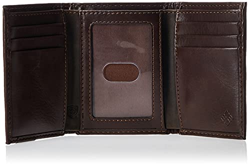 Columbia Men's RFID Blocking Lofton Trifold Security Wallet, Brown, One Size