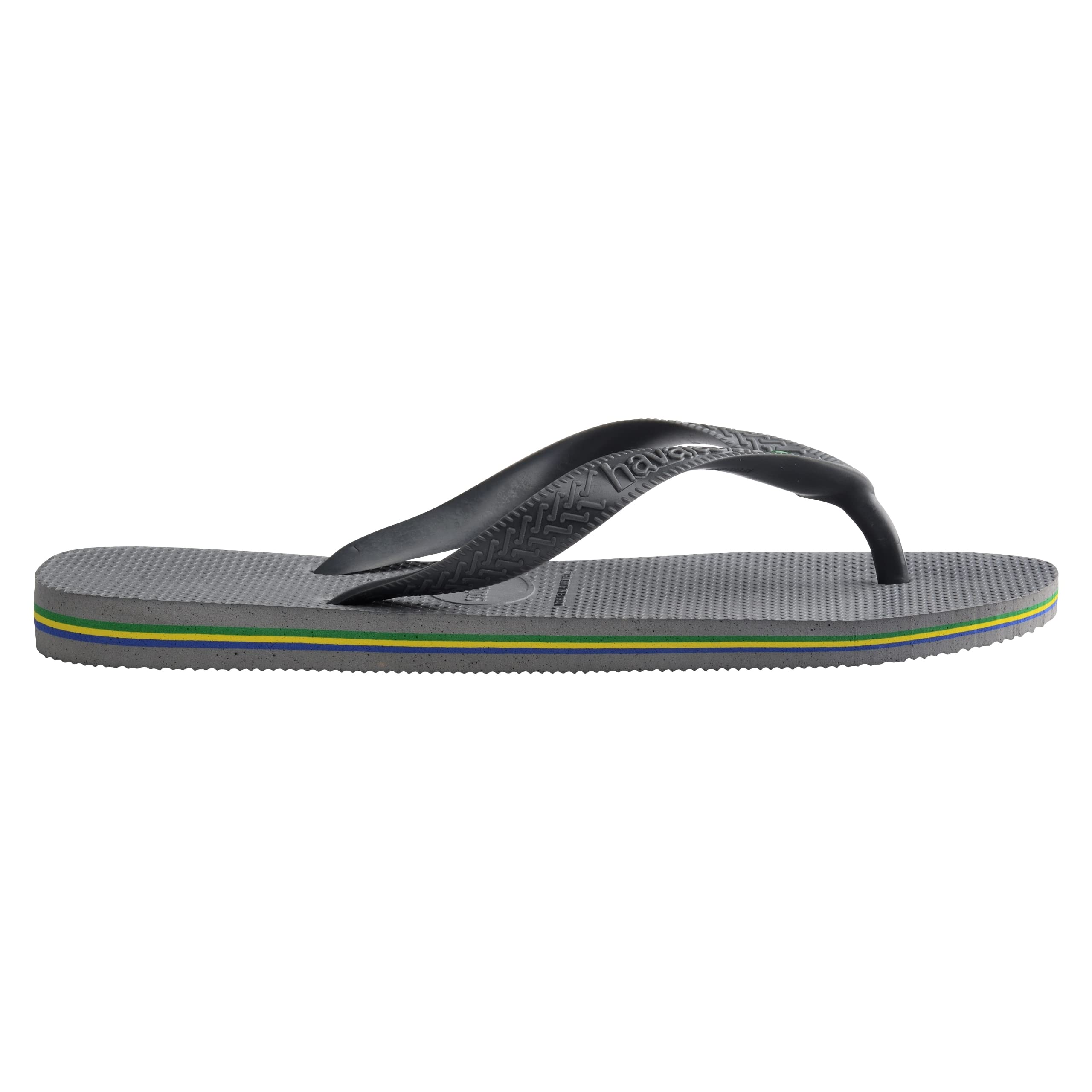 Havaianas Men's Brazil Flip Flop Sandals, Steel Grey, Size 11/12