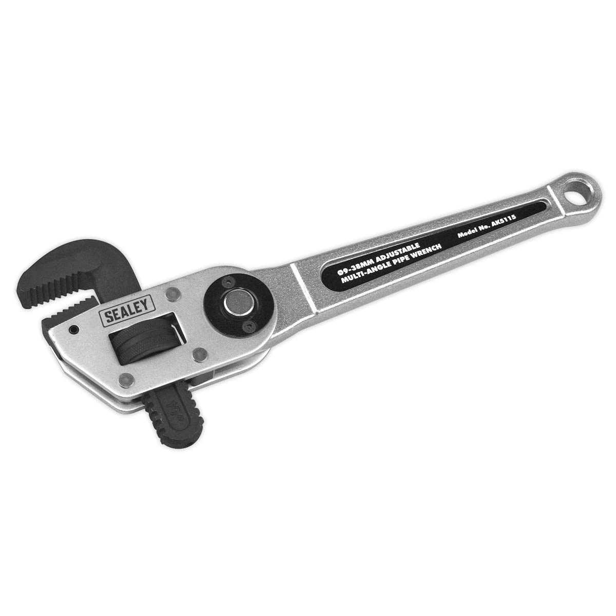 Sealey AK5115 Adjustable Multi-Angle Pipe Wrench, 28mm x 103mm x 335mm