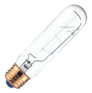 Bulbrite 15T10C 15-Watt Incandescent T10 Tubular Light, Clear - 2 Pack