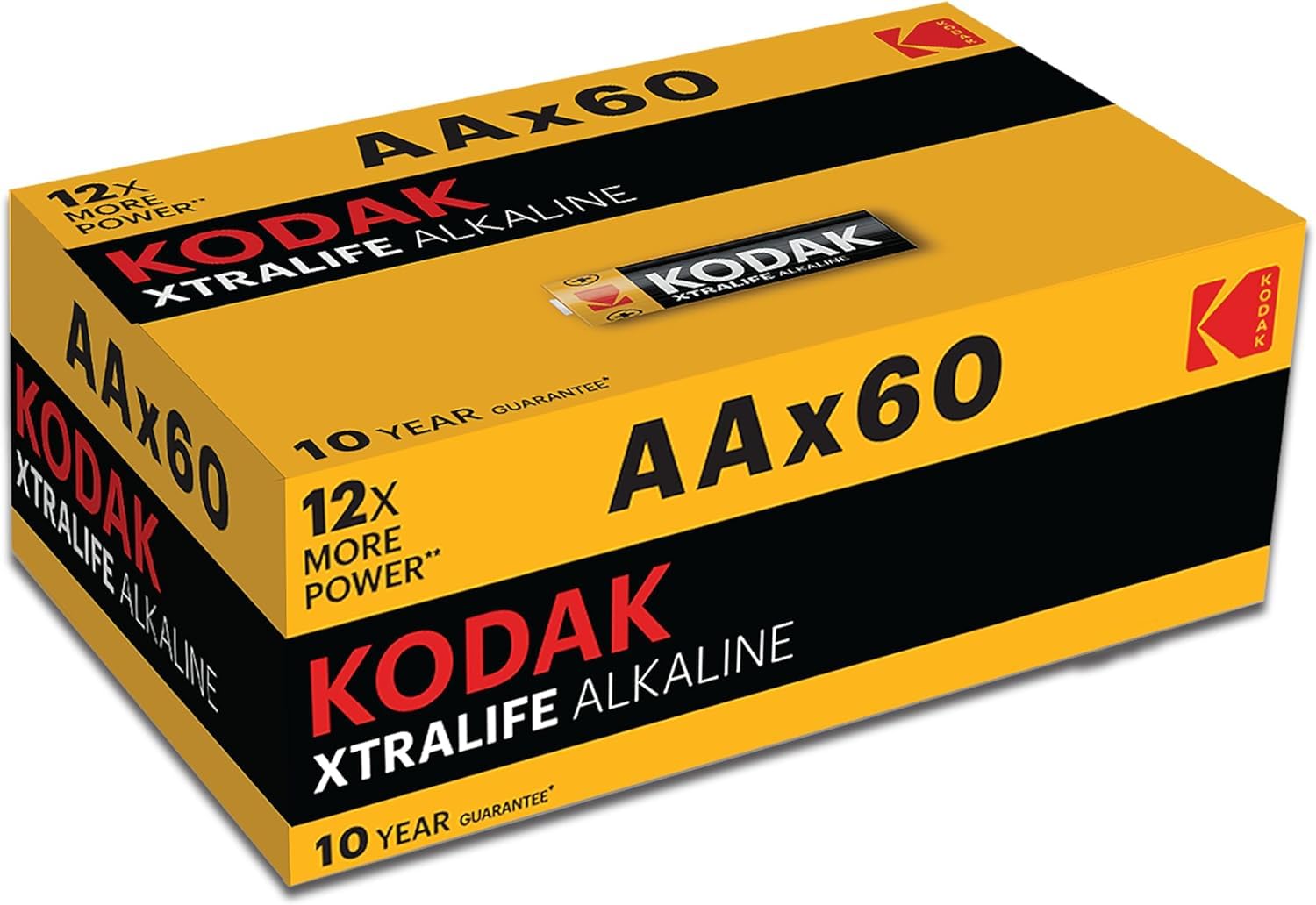 KODAK AA Batteries - Alkaline Batteries, 1.5V Mignon LR06 MN1500 AM3 Battery Pack (60 Count) (Qty 60.)