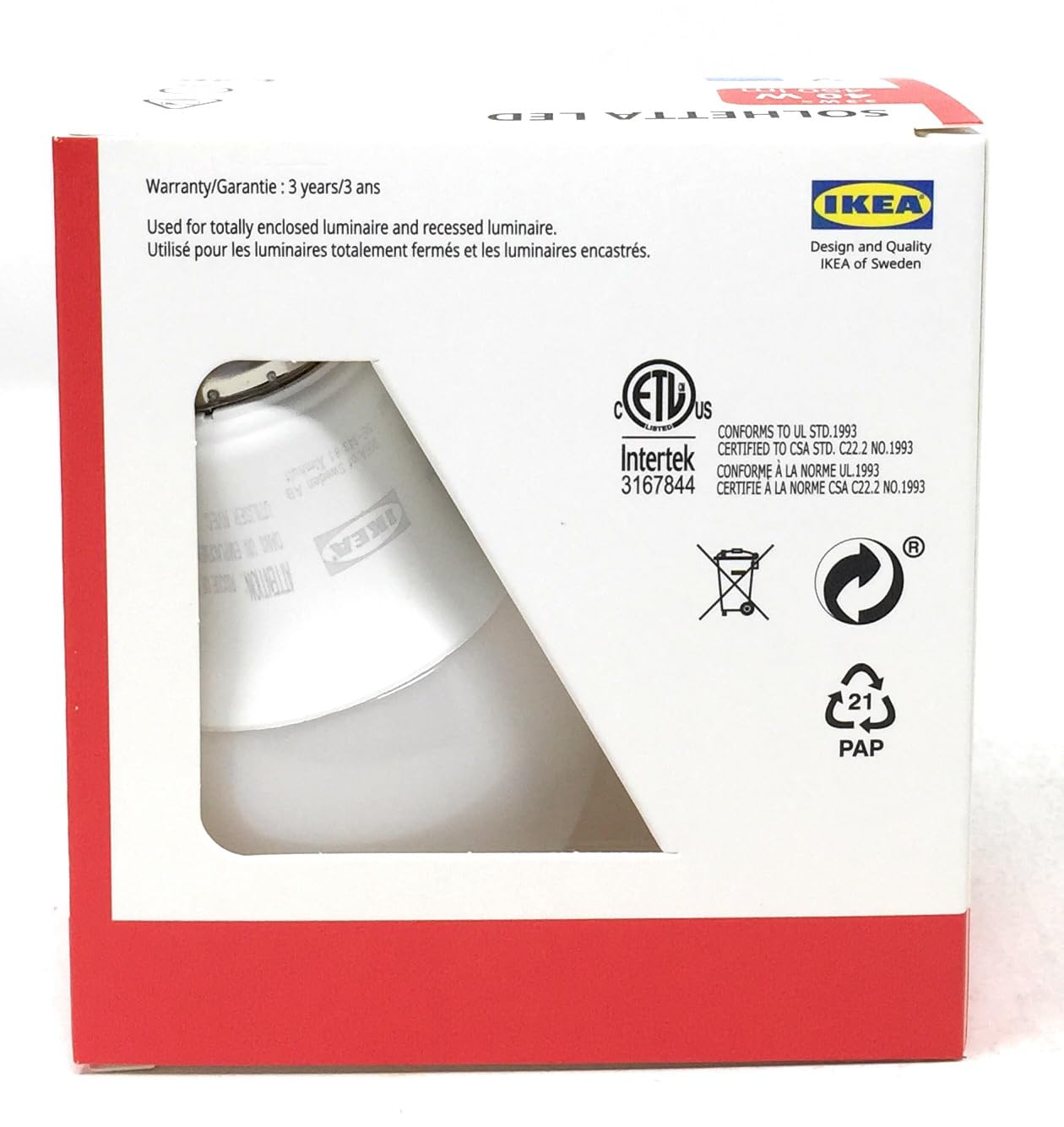 IKEA RYET Bulb, 2 Count (Pack of 1), White