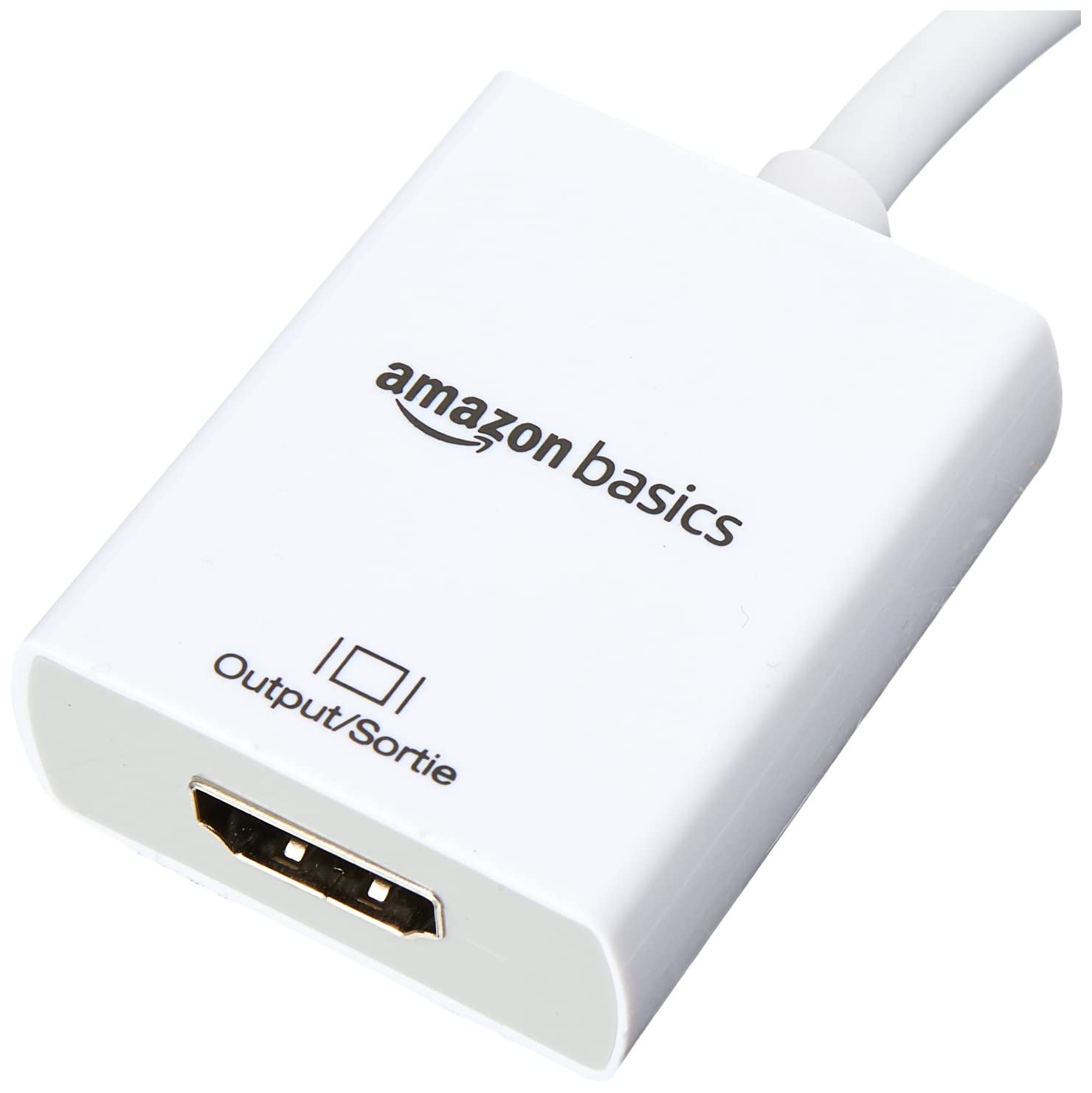 Amazon Basics Mini DisplayPort to HDMI Adapter, White