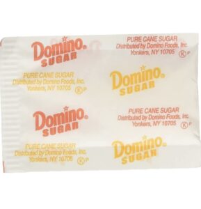 domino premium pure cane sugar packets, 100 packets of 0.12 oz (3.54g) each, pack of 2