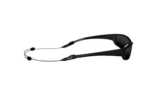 Cablz Zipz Adjustable Eyewear Retainer | Adjustable, Lightweight, Low Profile, Off-The-Neck Eyewear Retainer Strap | Black | 18" w/Regular Tip