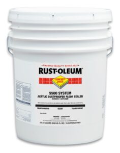 rust-oleum 251283 concrete saver 5500 system acrylic dust proofer floor sealer, 5-gallon, clear