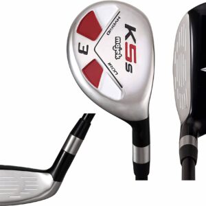 Majek Senior Mens Golf All Hybrid Complete Full Set which includes #3 4 5 6 7 8 9 PW Senior Flex with Senior Midsize K5s Design High Traction Tech Grips Right Handed Clubs