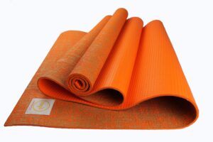 maji sports jute yoga mat, orange, 24 x 68 x 4.5mm