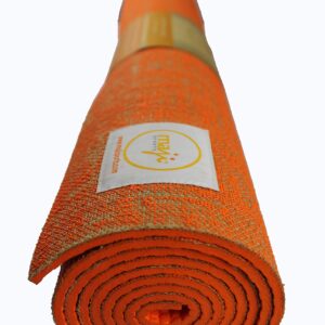 Maji Sports Jute Yoga Mat, Orange, 24 x 68 x 4.5mm