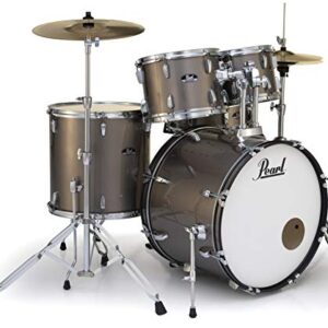 Pearl Roadshow Drum Set 5-Piece Complete Kit with Cymbals and Stands, Bronze Metallic (RS525SC/C707)