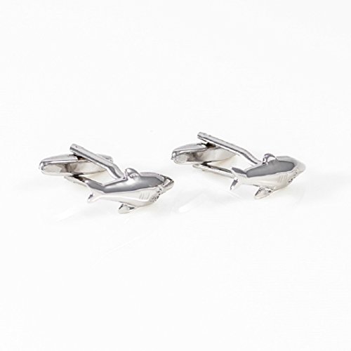 MRCUFF Shark Great White Cufflinks with a Presentation Gift Box & Polishing Cloth