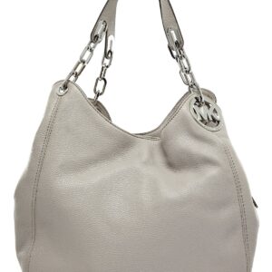 Michael Kors Fulton Large Shoulder Tote in Pearl Grey