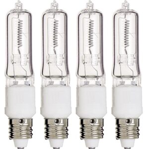 (Pack Of 4) Q250CL/MC - 250 Watt JD T4 E11 Mini Candelabra Base 120V Clear Light Bulbs