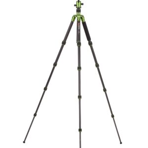 MeFoto RoadTrip Lightweight 61.6" Carbon Fiber Tripod/Monopod, w/Case, Twist Locks, Triple Action Ballhead w/Arca Swiss Plate - Green (C1350Q1G)