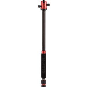 MeFoto RoadTrip Lightweight 61.6" Carbon Fiber Tripod/Monopod, w/Case, Twist Locks, Triple Action Ballhead w/Arca Swiss Plate - Red (C1350Q1R)