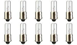 cec industries #120mb6 bulbs, 120 v, 6 w, ba9s base, t-2 shape (box of 10)