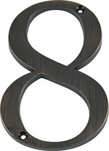 distinctions 843248 4" flush mount house number 8, no size, bronze