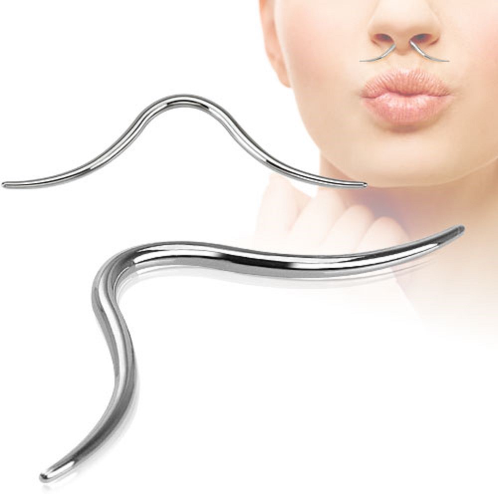 Septum Mustache 316L Surgical Steel Sold Individually 16 Gauge Nose Ring