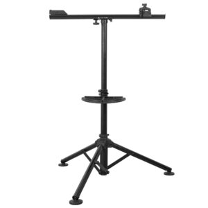 BIKEHAND Bicycle Repair Mechanics Workstand -for Home or Professional Team Use - Mountain or Road Bike Maintenance with Plate Tools Holder - Aluminum Pro Sports