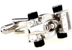 mrcuff race car auto racing indy f1 formula one pair cufflinks in a presentation gift box & polishing cloth