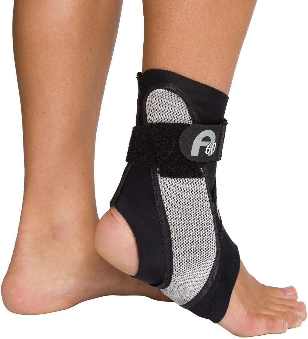 Aircast A60 Ankle Support Brace, Left Foot, Black, Medium (Shoe Size: Men's 7.5-11.5 / Women's 9-13)