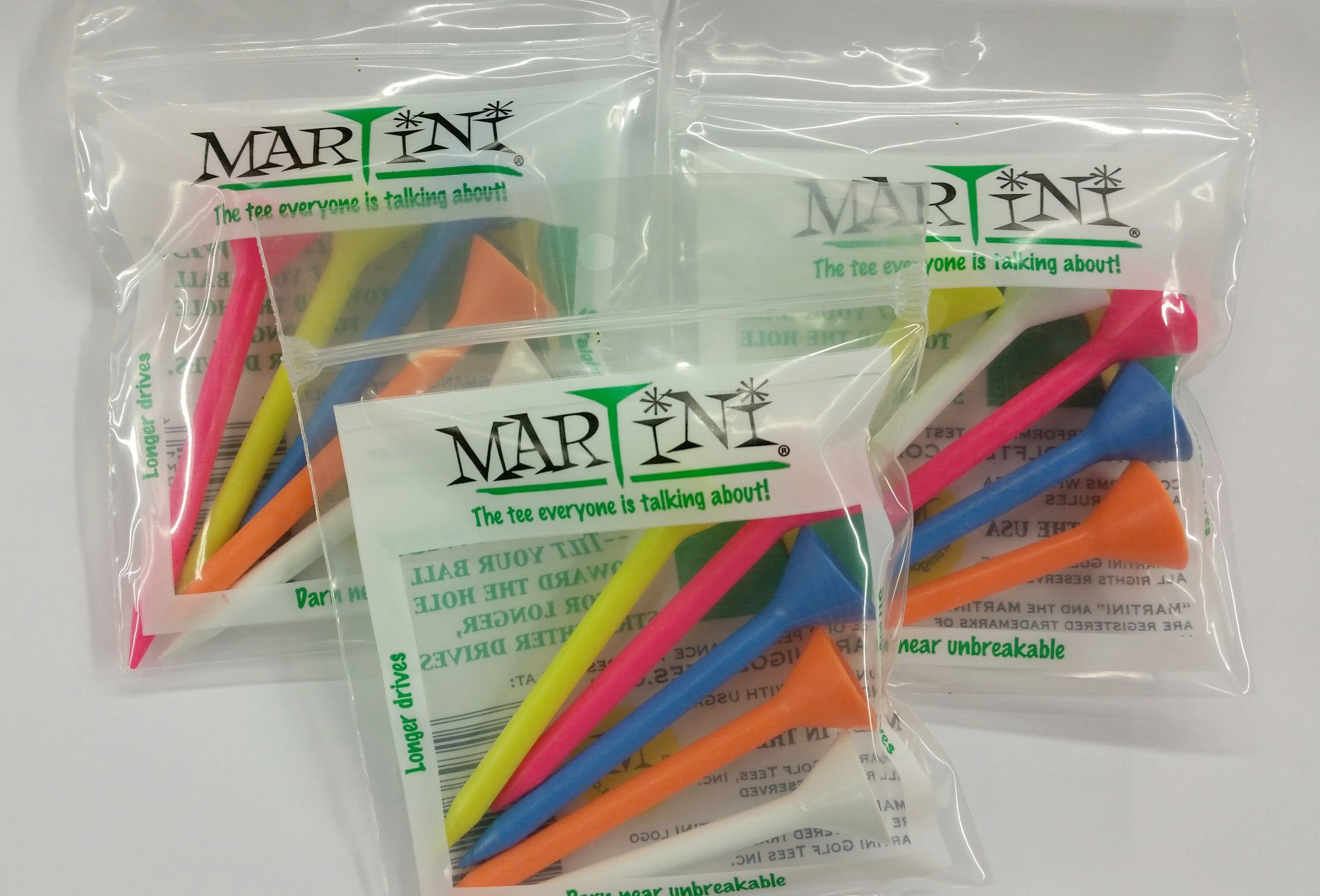 Martini Golf Tees Assorted 5-pack (3 Count)