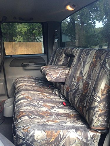 Durafit Seat Covers | FD77 XD3-C | 2002-2007 Ford F250-F550 Front/Back Car Seat Cover in XD3 Camo Endura Fabric | Front 40/20/40 High Back | Rear is Solid Bench | Not for 60/40 Double Cab only