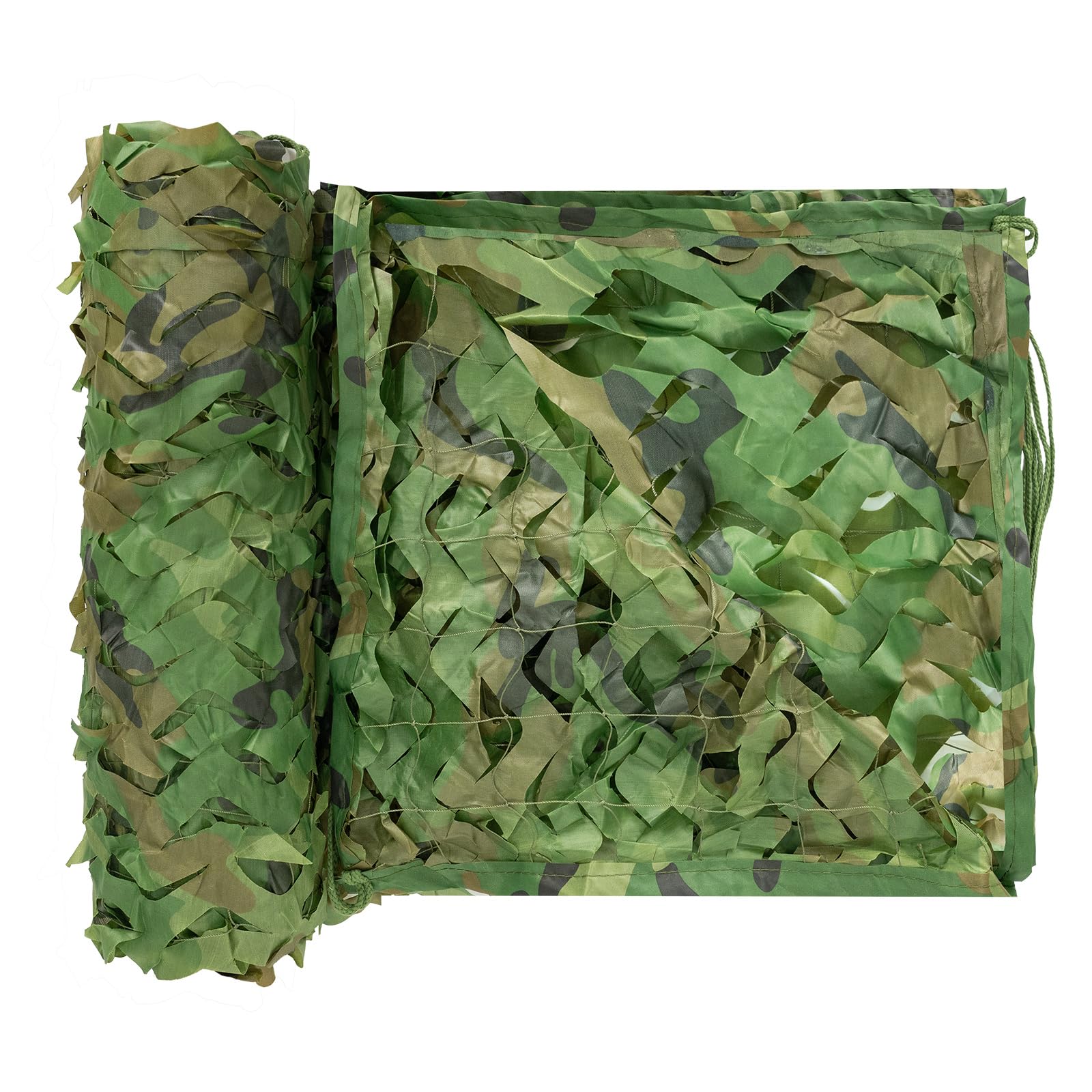 LOOGU Custom Woodland Camo Netting Camping Military Hunting Camouflage Net (150D Polyester, 7x26ft)