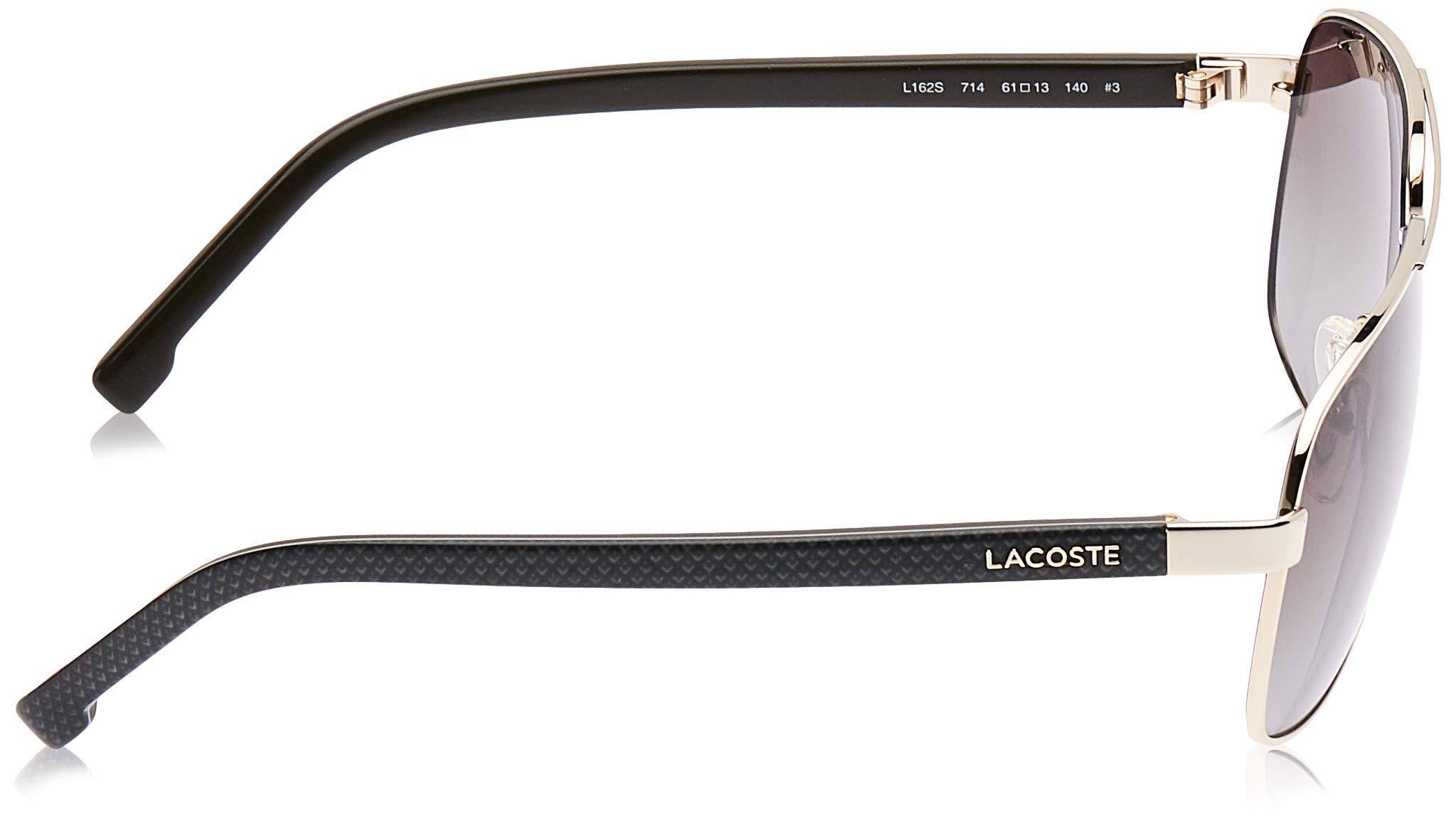 Lacoste Men's L162S Rectangular Sunglasses, Gold/Brown, 61 mm