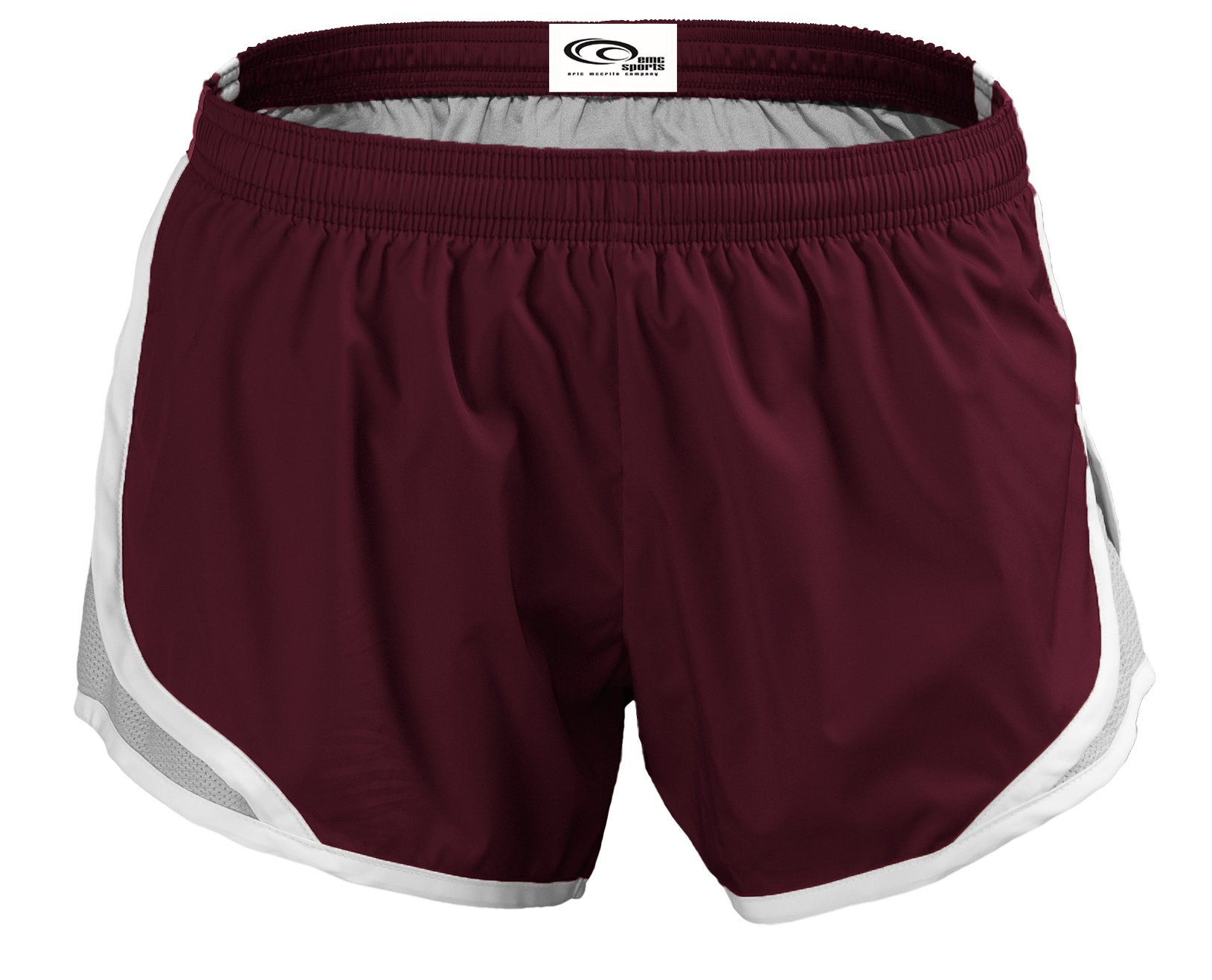 EMC Sports Momentum Shorts, Maroon/Silver, Youth Large