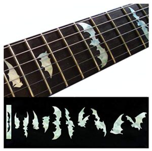 jockomo bat bat/white pearl guitar inlay sticker