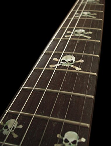 Inlay Sticker Fretboard Position Marker for Guitars and Bass Skulls White Pearl